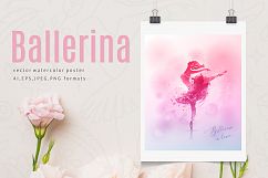 Watercolor poster - Ballerina Product Image 1