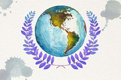 Watercolor Earth Product Image 2