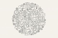 Human Resources Line Art Icons Product Image 5