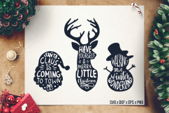 Christmas Sayings SVG Bundle - Christmas Quotes SVG - DXF II Product Image 1