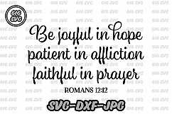Be Joyful in hope Romans SVG Product Image 1