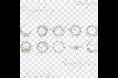 10 Lilac Flowers, Flower Frame, Flower Wreath, Flower Laurel Product Image 8