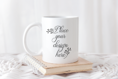 Coffee 11oz mug mock up back to shcool mockup stock photo Product Image 1