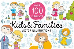 Kids and Families vector art Product Image 1