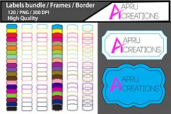 Label bundle / label high quality 120 / frames / borders / printable high quality designs / hand drawn frames / commercial use Product Image 1