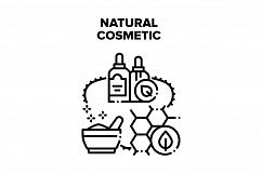 Natural Cosmetic Vector Black Illustration Product Image 1