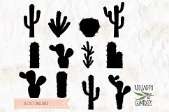 Cactus silhouette, Cacti bundle in SVG, DXF,PNG, EPS formats Product Image 1