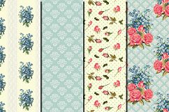 Shabby chic pink roses seamless digital paper pack Product Image 5