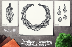 Leather Jewelry CUT Template- Earrings - Braceles - Necklace Product Image 1