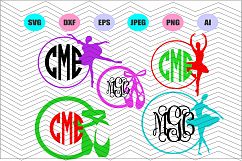 Ballet Svg,Ballerina Svg,Ballet monogram Svg Decal Vinyl Product Image 1