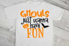 Ghouls Just Wanna Have Fun Halloween Kids SVG Cut File Product Image 2