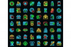 Pharmacist icons set vector neon Product Image 1