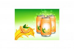 Orange Juice Creative Promotional Poster Vector Product Image 1