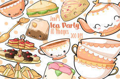 Kawaii Tea Party Clipart Product Image 1