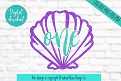 birthday svg, first birthday, seashell one svg, mermaid svg Product Image 1