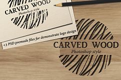 Carved wood layer style for Photoshop Product Image 1