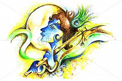  Lord Krishna - Abstract Painting Product Image 1