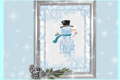 Dreaming of A White Christmas Snowman SVG DXF EPS PNG files Product Image 3