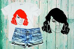 Black woman svg Natural Hair Svg Afro svg,black woman 386SV Product Image 1