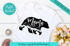 Mama bear svg,mountain bear svg, svg files sayings, cricut Product Image 1