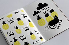 Black cat and pineapples Product Image 2