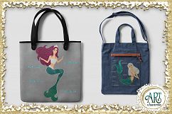 Mermaids Clipart design in Turquoise - Huge Set of : PNG files Product Image 16