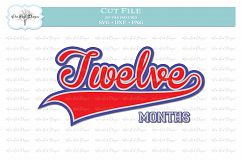 Baseball Baby Birthday Month Bundle 1-12 - SVG DXF PNG Product Image 6