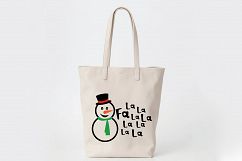 Fa La La La La - Deck the Halls Christmas SVG Cut File - DXF Product Image 8