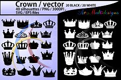 crown svg / crown /crown clipart / crown silhouette vector Product Image 1