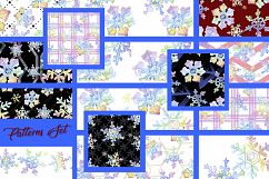 Watercolor colorful snowflakes PNG set Product Image 4
