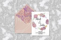 Floral and Glitter Clipart, Purple Flowers Graphics Product Image 8