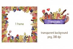 Funny Girl - Watercolor Clip Art Set Product Image 3