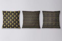8 Seamless Art Deco Patterns - Black &amp; Gold Set 1 Product Image 4