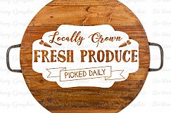 Locally Grown Fresh Produce Farmers Market Sign | SVG | PNG Product Image 3