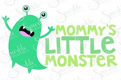 Mommy&#039;s Little Monster Cut File Set | SVG, EPS, DXF, PNG Product Image 1