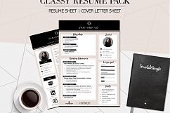 Modern Resume Template Pack - CLASSY - Professional CV &amp; Cover Letter Template for Word (A4 Format) *fully customizable* Product Image 1