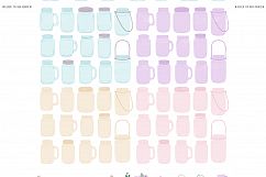 Lilac Mason Jar Floral Light Purple Wedding Clipart Product Image 2