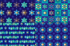 Blue Gold Hanukkah Patterns Product Image 4