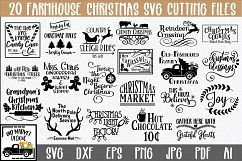 Farmhouse Christmas SVG Bundle with 20 SVG Cut Files DXF EPS Product Image 1