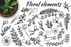 Handsketched floral elements. VOL2 Product Image 6