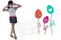 Easter Egg Flowers Machine Embroidery Design 4 Sizes Product Image 1