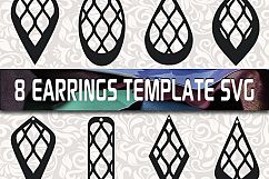 144 Earrings template SVG - Cut files - Leather earrings SVG Product Image 5