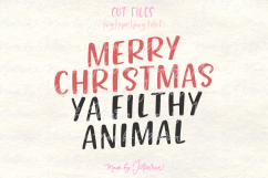 Merry christmas svg, Ya Filthy Animal Svg, merry christmas Product Image 1