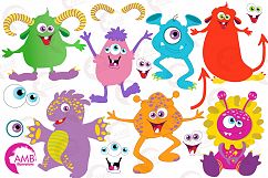 Mini monsters, cute monsters clipart, graphics and illustration AMB-552 Product Image 3