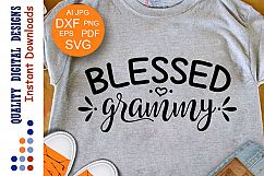 Blessed Grammy SVG Blessed Grandma Svg Womens shirts Svg Product Image 1