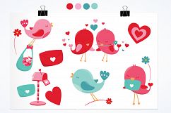 Love Birds graphics and illustrations Product Image 2