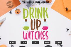 Drink Up Witches Halloween Design SVG DXF EPS AI Product Image 1