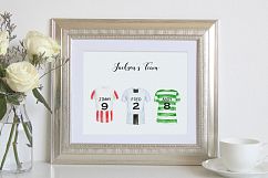 Striped football shirt clipart, sport clipart Product Image 6