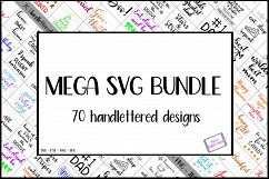 SVG MEGA Bundle / 70 handlettered SVG cut files Product Image 1