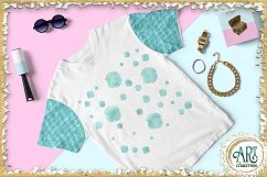 Turquoise blue digital papers with glitter and foil effect Product Image 8